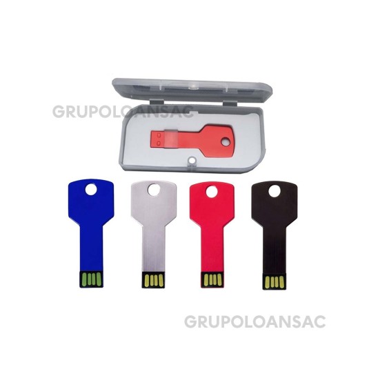 MEMORIA USB MODELO LLAVE C/ ESTUCHE DE METAL 16GB - COD UD-327