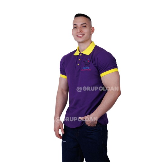 Polo camisero con cuello y puño tejido, ademas de tu logo bordado.