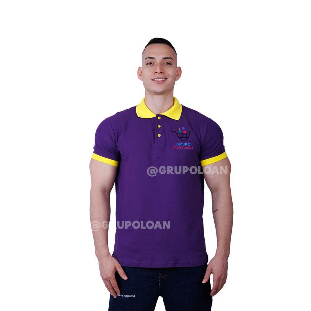 Polo camisero con cuello y puño tejido, ademas de tu logo bordado.